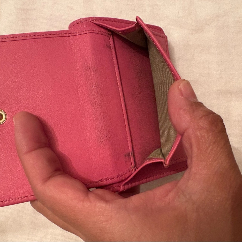 Jimmy Choo Pink Star Stud Trifold Wallet - Picture 10 of 16
